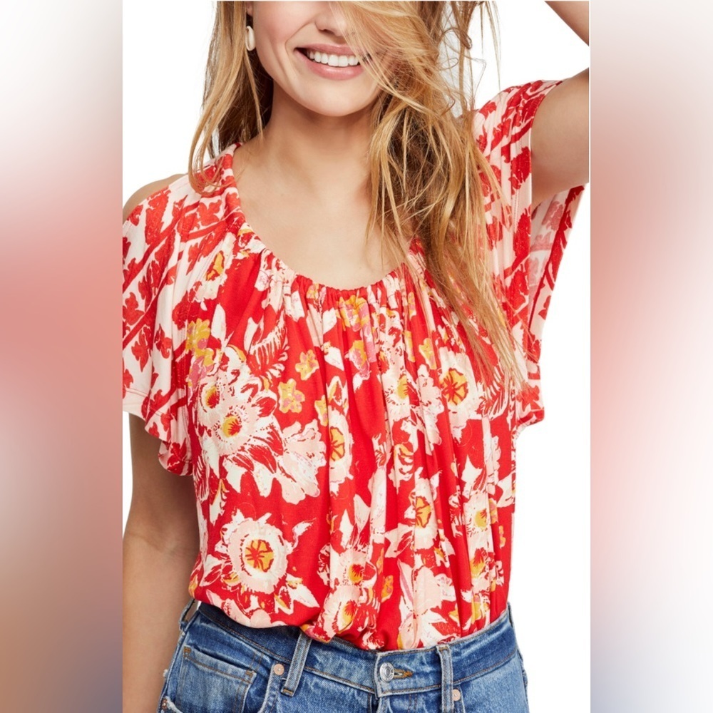 Free people Strawberry Combo Tee S - Picture 2 of 7